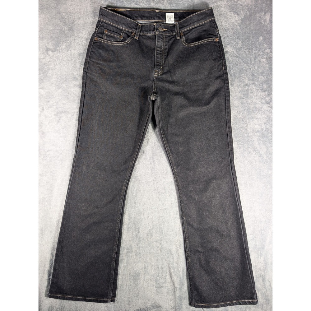 Vintage Levis 515 Boot Cut Jeans Womens 12 M Dark Gray Black Wash Low Rise Y2K